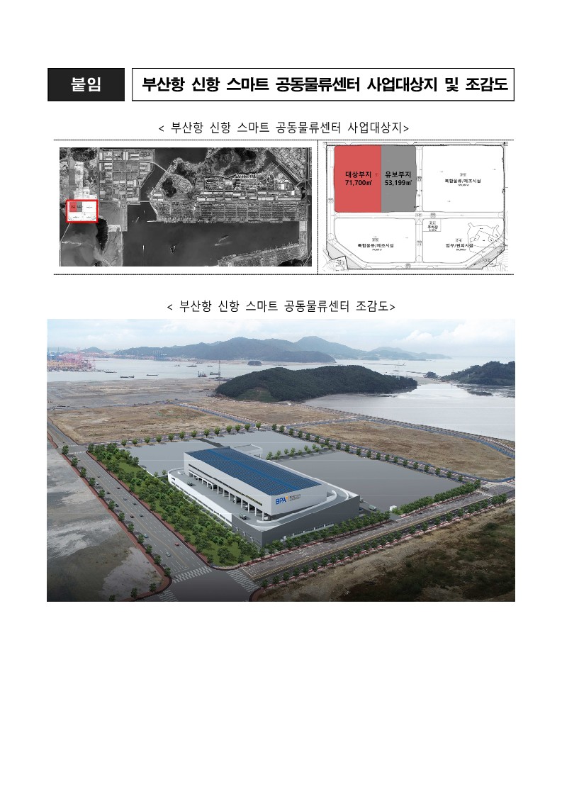 BPA, 부산항 신항 스마트 공동물류센터 운영사 선정 공고