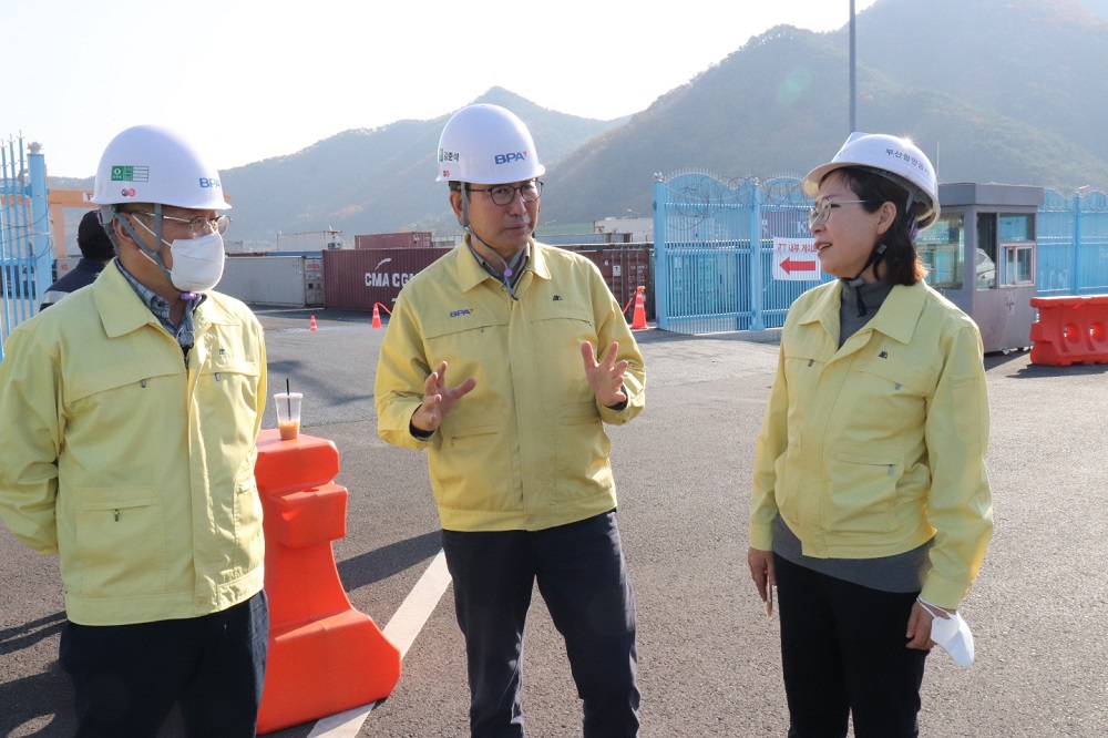 [화물연대 운송거부 관련] BPA 강준석 사장 부산항 신항 ITT 내부통행로 현장점검 실시